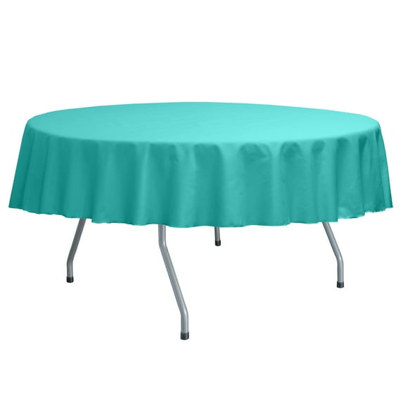 Ultimate Textile Poly-cotton Twill 84-Inch Round Tablecloth Jade
