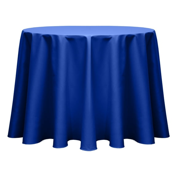 Ultimate Textile Poly-cotton Twill 90-Inch Round Tablecloth Royal Blue