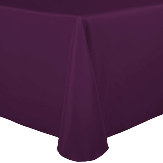 Ultimate Textile Polyester Linen 108-Inch Square Tablecloth - Aubergine Eggplant