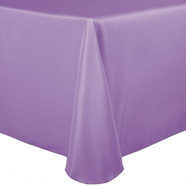 Ultimate Textile Polyester Linen 108-Inch Square Tablecloth - Lilac Light Purple
