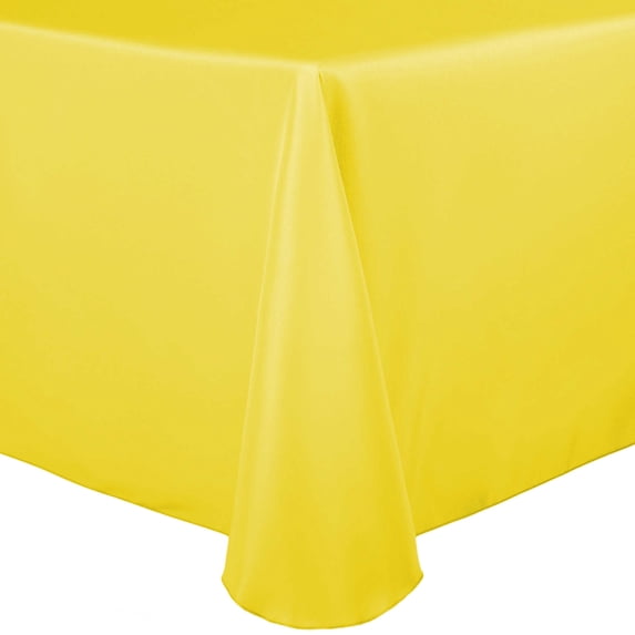 Ultimate Textile Polyester Linen 108-Square Tablecloth - 5 Pack - Lemon Yellow
