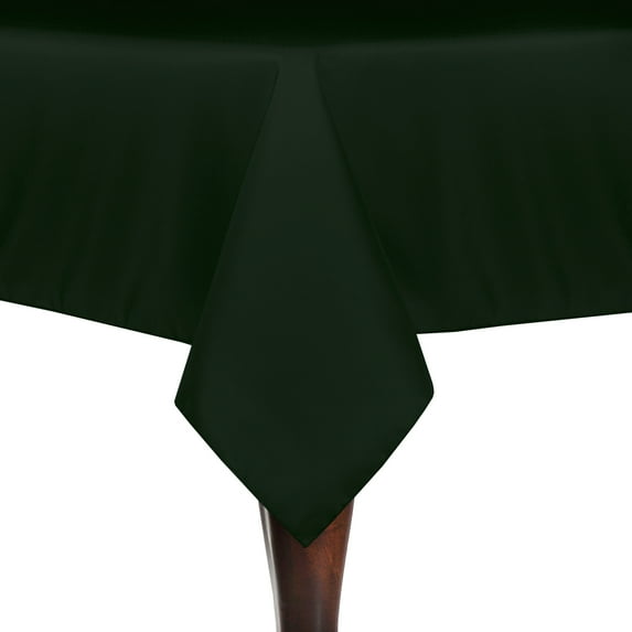 Ultimate Textile Polyester Linen 45-Inch Square Tablecloth - 1 Pack - Forest Green
