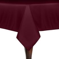 Ultimate Textile Polyester Linen 45-Inch Square Tablecloth - 1 Pack - Ruby Red