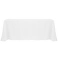 thumbnail image 1 of Ultimate Textile Polyester Linen Tablecloth, White, 108 x 156-Inch Rectangle with Rounded Corners, 5 Pack, 1 of 4