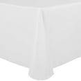 thumbnail image 1 of Ultimate Textile Polyester Linen Tablecloth, White, 132 x 108-Inch Oval, 3 Pack, 1 of 2
