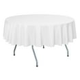 thumbnail image 1 of Ultimate Textile Polyester Linen Tablecloth, White, 84-Inch Round, 5 Pack, 1 of 3