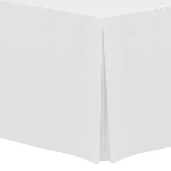 Ultimate Textile Polyester Tablecloth, White, 18 x 96-Inch Fitted, 30-Inch Drop, 1 Pack
