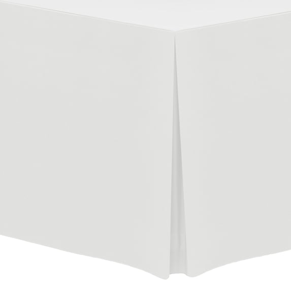 Ultimate Textile Polyester Tablecloth, White, 24 x 48-Inch Fitted, 42-Inch Drop, 2 Pack
