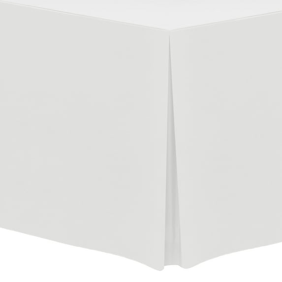 Ultimate Textile Polyester Tablecloth, White, 24 x 60-Inch Fitted, 42-Inch Drop, 3 Pack