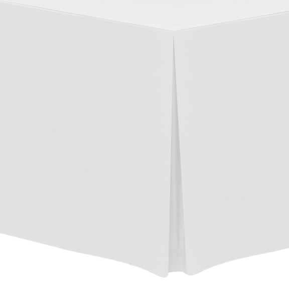 Ultimate Textile Polyester Tablecloth, White, 48-Inch Square Fitted, 5 Pack