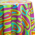 thumbnail image 1 of Ultimate Textile Psych 90-Inch Round Patterned Tablecloth, 1 of 2