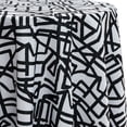 thumbnail image 1 of Ultimate Textile Pyramid Black 114-Inch Round Patterned Tablecloth, 1 of 2