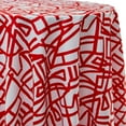 thumbnail image 1 of Ultimate Textile Pyramid Red 84-Inch Round Tablecloth, 1 of 2