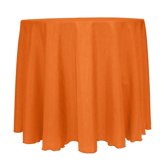 Ultimate Textile Reversible Shantung Satin - Majestic 102-Inch Round Tablecloth Orange