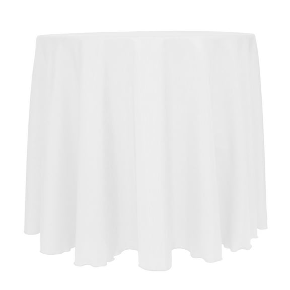 Ultimate Textile Reversible Shantung Satin - Majestic 102-Inch Round Tablecloth White