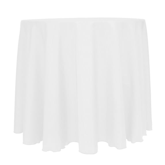 Ultimate Textile Reversible Shantung Satin - Majestic 102-Inch Round Tablecloth White