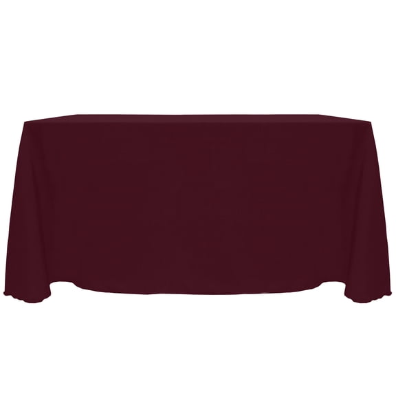 Ultimate Textile Reversible Shantung Satin - Majestic 108 x 156-Inch Rectangular Tablecloth Burgundy Red