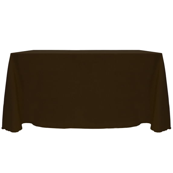 Ultimate Textile Reversible Shantung Satin - Majestic 108 x 156-Inch Rectangular Tablecloth Espresso Dark Brown