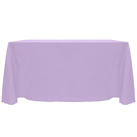 Ultimate Textile Reversible Shantung Satin - Majestic 108 x 156-Inch Rectangular Tablecloth Lilac Light Purple
