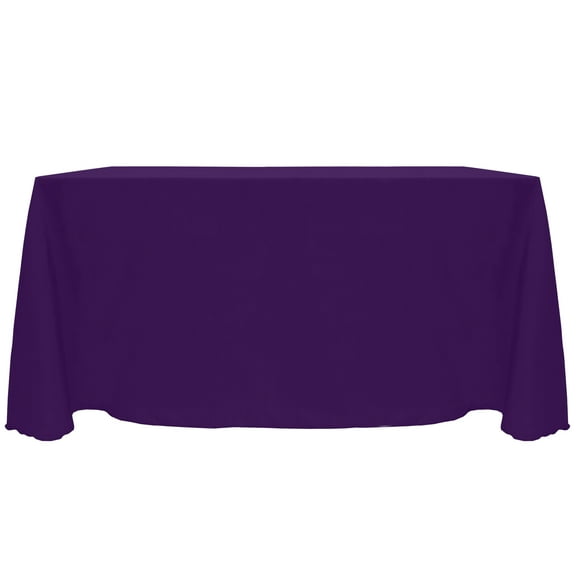 Ultimate Textile Reversible Shantung Satin - Majestic 108 x 156-Inch Rectangular Tablecloth Purple