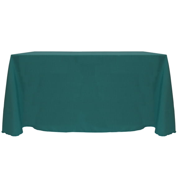Ultimate Textile Reversible Shantung Satin - Majestic 108 x 156-Inch Rectangular Tablecloth Teal