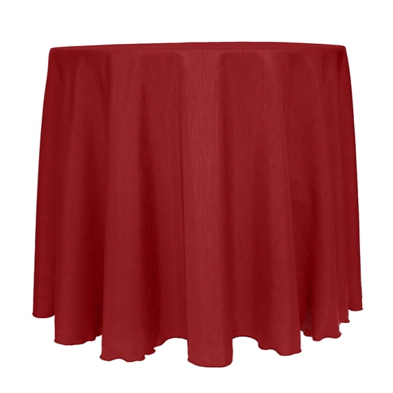 Ultimate Textile Reversible Shantung Satin - Majestic 114-Inch Round Tablecloth Cherry Red