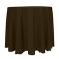 thumbnail image 1 of Ultimate Textile Reversible Shantung Satin - Majestic 120-Inch Round Tablecloth Espresso Dark Brown, 1 of 4