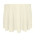 thumbnail image 1 of Ultimate Textile Reversible Shantung Satin - Majestic 120-Inch Round Tablecloth Ivory Cream, 1 of 4