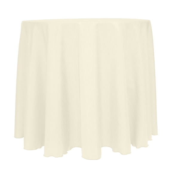 Ultimate Textile Reversible Shantung Satin - Majestic 120-Inch Round Tablecloth Ivory Cream