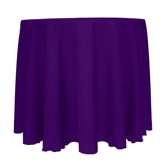 Ultimate Textile Reversible Shantung Satin - Majestic 120-Inch Round Tablecloth Purple