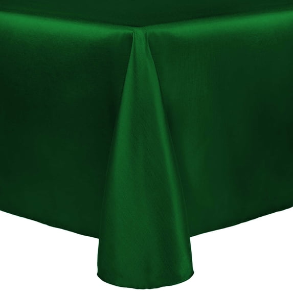 Ultimate Textile Reversible Shantung Satin - Majestic 120 x 120-Inch Square Tablecloth Emerald Green