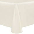 thumbnail image 1 of Ultimate Textile Reversible Shantung Satin - Majestic 120 x 120-Inch Square Tablecloth Ivory Cream, 1 of 4