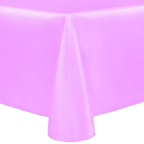 Ultimate Textile Reversible Shantung Satin - Majestic 120 x 120-Inch Square Tablecloth Light Pink