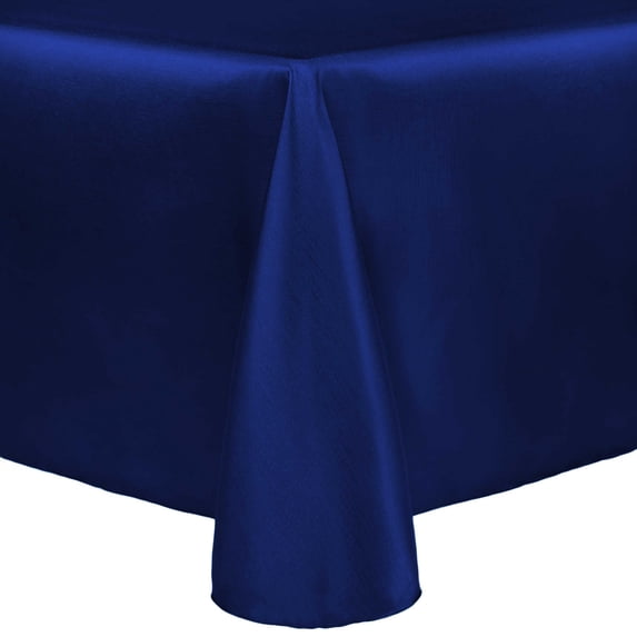 Ultimate Textile Reversible Shantung Satin - Majestic 120 x 120-Inch Square Tablecloth Navy Blue