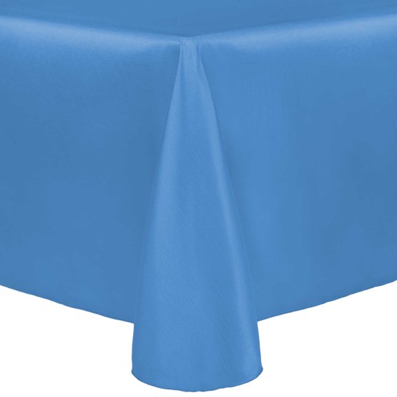 Ultimate Textile Reversible Shantung Satin - Majestic 52 x 70-Inch Oval Tablecloth Periwinkle Blue