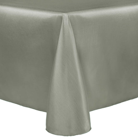Ultimate Textile Reversible Shantung Satin - Majestic 52 x 70-Inch Oval Tablecloth Sage Green