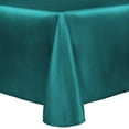 thumbnail image 1 of Ultimate Textile Reversible Shantung Satin - Majestic 54 x 96-Inch Oval Tablecloth Teal, 1 of 4
