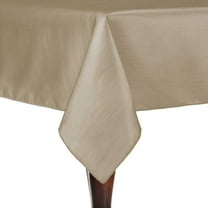 Ultimate Textile Reversible Shantung Satin - Majestic 54 x 96-Inch Rectangular Tablecloth Tan Beige