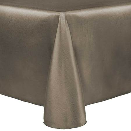 Ultimate Textile Reversible Shantung Satin - Majestic 60 x 120-Inch Oval Tablecloth Cafe Khaki
