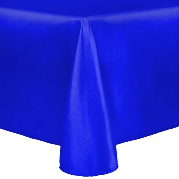 Ultimate Textile Reversible Shantung Satin - Majestic 60 x 120-Inch Oval Tablecloth Royal Blue