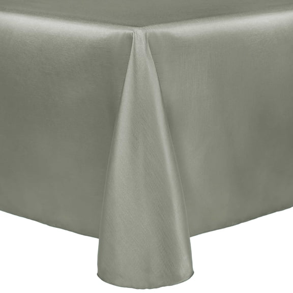Ultimate Textile Reversible Shantung Satin - Majestic 60 x 144-Inch Oval Tablecloth Sage Green
