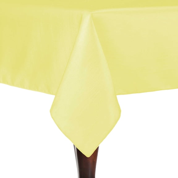 Ultimate Textile Reversible Shantung Satin - Majestic 60 x 144-Inch Rectangular Tablecloth Cornsilk Light Yellow