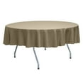 thumbnail image 1 of Ultimate Textile Reversible Shantung Satin - Majestic 72-Inch Round Tablecloth Cafe Khaki, 1 of 4