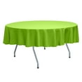 thumbnail image 1 of Ultimate Textile Reversible Shantung Satin - Majestic 72-Inch Round Tablecloth Lime Green, 1 of 4