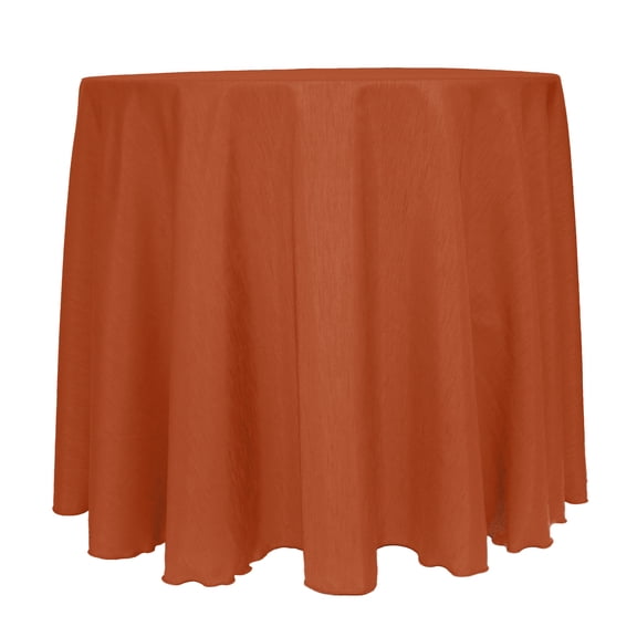 Ultimate Textile Reversible Shantung Satin - Majestic 90-Inch Round Tablecloth Burnt Orange