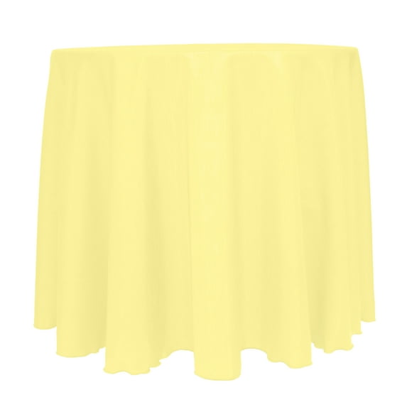 Ultimate Textile Reversible Shantung Satin - Majestic 90-Inch Round Tablecloth Cornsilk Light Yellow