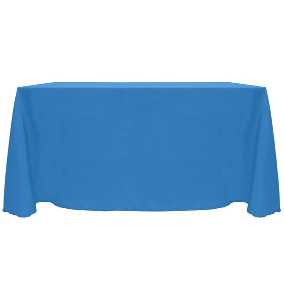 Ultimate Textile Reversible Shantung Satin - Majestic 90 x 132-Inch Rectangular Tablecloth Cobalt Blue