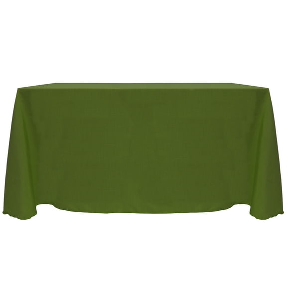 Ultimate Textile Reversible Shantung Satin - Majestic 90 x 132-Inch Rectangular Tablecloth Moss Green