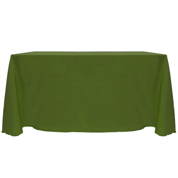 Ultimate Textile Reversible Shantung Satin - Majestic 90 x 132-Inch Rectangular Tablecloth Moss Green