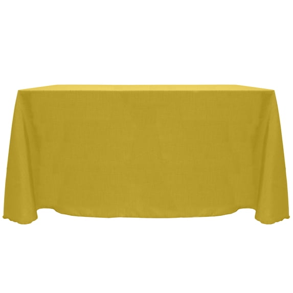 Ultimate Textile Reversible Shantung Satin - Majestic 90 x 156-Inch Rectangular Tablecloth Gold